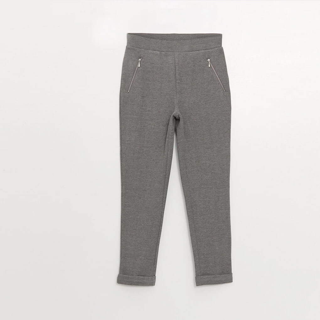 Basic Women's Elastic Waist Straight Sweatpants